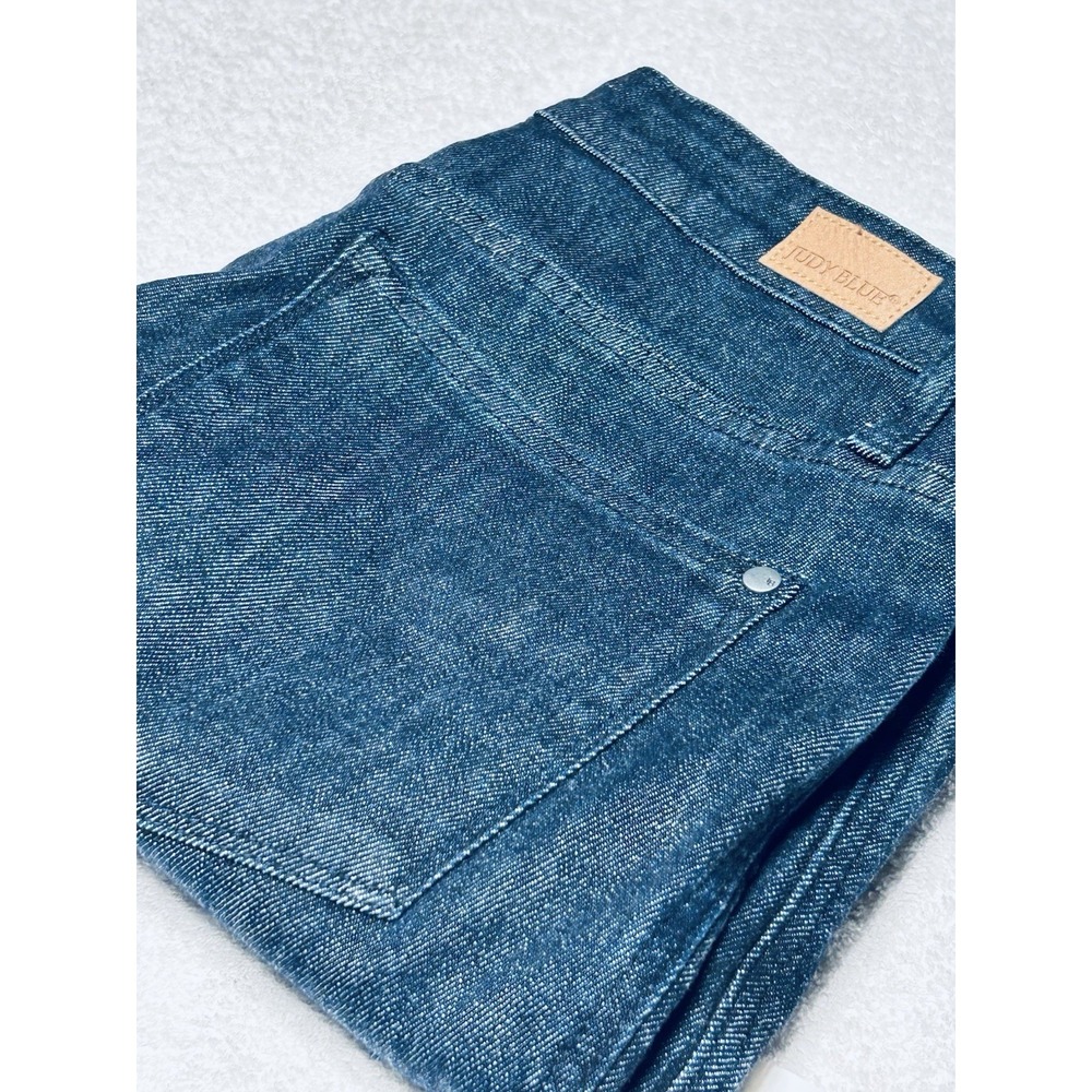 Judy Blue Skinny Fit Jeans Womens Size 13/31 Raw Hem High Rise Dark Blue Wash